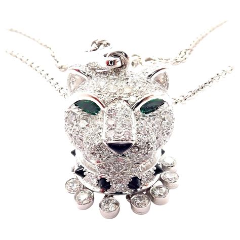 cartier diamond panther necklace.